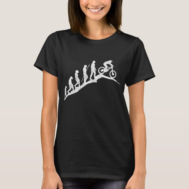 Mountain Bike Downhill Evolution MTB Biking Funny  T-Shirt (Front)