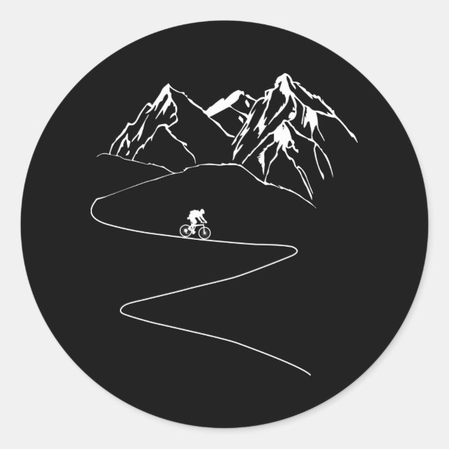 Mountain Bike Downhill MTB Bike Cycling Cyclist Classic Round Sticker (Front)