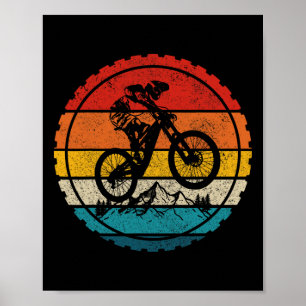 Mountain Bike Downhill Mtb Vintage Mountain Biker Poster