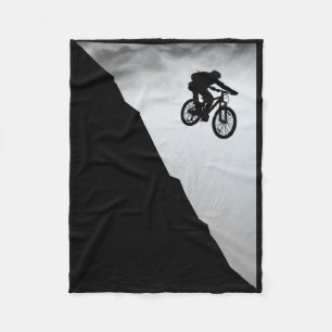 Mountain Bike Downhill Vintage Mtb Downhill Bicycl Fleece Blanket