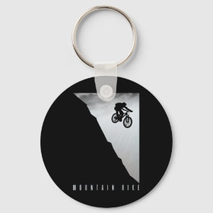 Mountain Bike Downhill Vintage Mtb Downhill Bicycl Key Ring