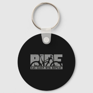 Mountain Bike Eat Sleep Mtb Repeat Downhill Biking Key Ring