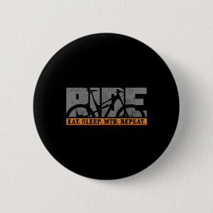 Mountain Bike Eat Sleep Mtb Repeat Mountain Biker  6 Cm Round Badge