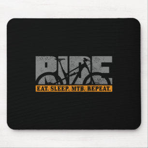 Mountain Bike Eat Sleep Mtb Repeat Mountain Biker Mouse Pad