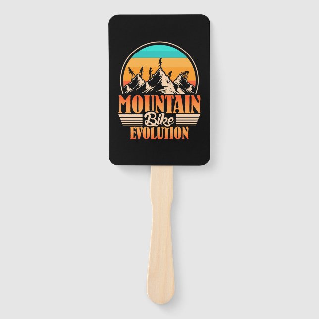 Mountain Bike Evolution Hand Fan (Front)
