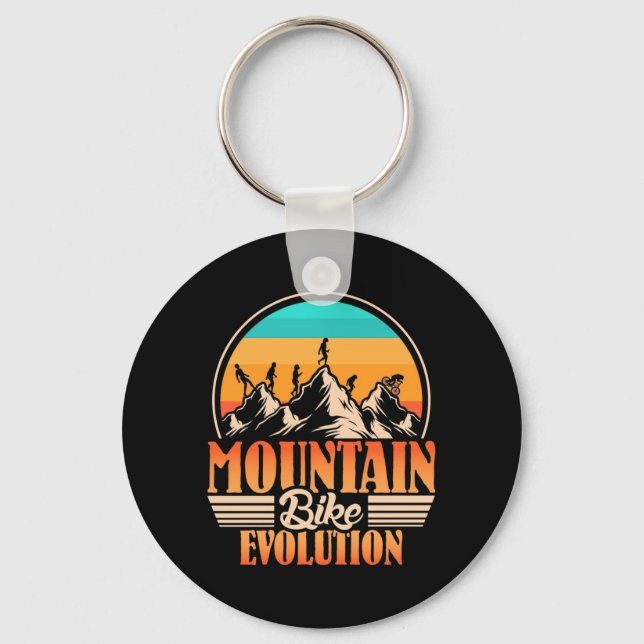 Mountain Bike Evolution Key Ring (Front)