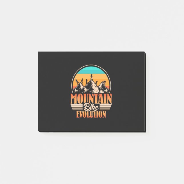 Mountain Bike Evolution Post-it Notes (Front)