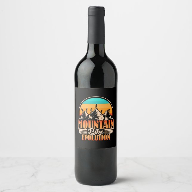 Mountain Bike Evolution Wine Label (Front)