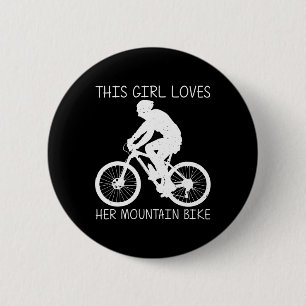 Mountain Bike For Girls Kids Mtb Mountain Biking B 6 Cm Round Badge