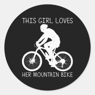 Mountain Bike For Girls Kids Mtb Mountain Biking B Classic Round Sticker