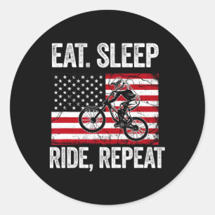Mountain Bike For Mens Boys Womens Funny Mtb Bikin Classic Round Sticker