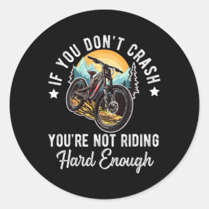Mountain Bike For Mens Boys Womens Funny Mtb Bikin Classic Round Sticker