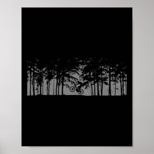 Mountain Bike Forest Mtb Biking Downhill Mountain Poster