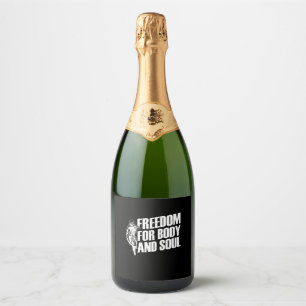 Mountain Bike Freedom For Body And Soul Sparkling Wine Label