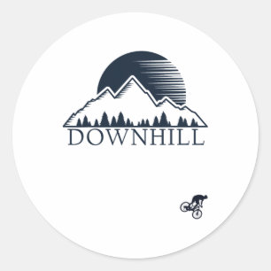 Mountain Bike Funny Mtb Biking Downhill Biker Classic Round Sticker
