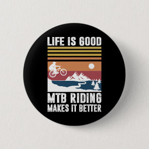 Mountain Bike Gifts For Men Women Mtb Makes It Bet 6 Cm Round Badge