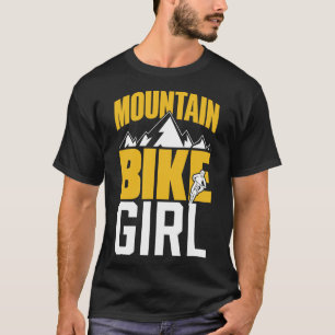 Mountain Bike Girl Mtb Mountainbike Biking Mountai T-Shirt