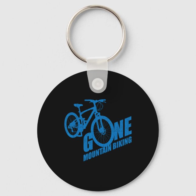 Mountain Bike Gone Mtb  Key Ring (Front)
