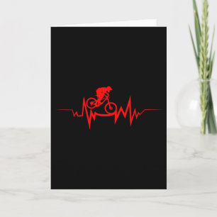 Mountain Bike Heartbeat Cool Quote For Bike Fans _ Card
