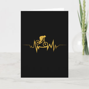 Mountain Bike Heartbeat Cool Quote For Bike Fans Card