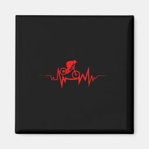 Mountain Bike Heartbeat Cool Quote For Bike Fans _ Magnet