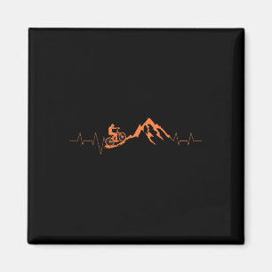 Mountain Bike Heartbeat Cute Bike Heartbeat Gift _ Magnet