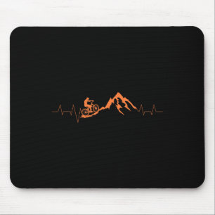 Mountain Bike Heartbeat Cute Bike Heartbeat Gift _ Mouse Pad