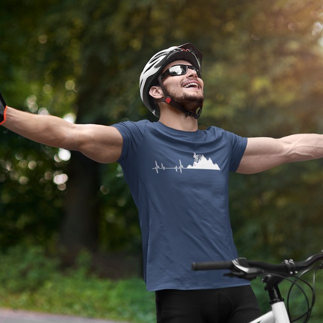 Mountain Bike Heartbeat Cycling T-Shirt (Creator Uploaded)