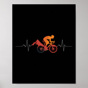 Mountain Bike Heartbeat Funny Biking _1 Poster