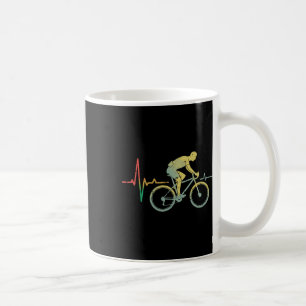 Mountain Bike Heartbeat Funny Biking Coffee Mug