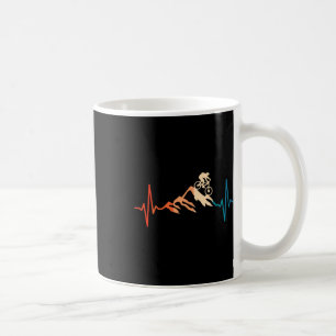 Mountain Bike Heartbeat Mtb Biking Cycling Bike Ri Coffee Mug