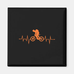 Mountain Bike Heartbeat Mtb Rider Mountain Biking Magnet