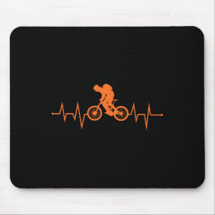 Mountain Bike Heartbeat Mtb Rider Mountain Biking Mouse Pad