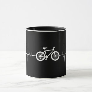 Mountain Bike Heartbeat Mug