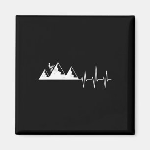 Mountain Bike Heartbeat Outfit Love Cycling Biker Magnet