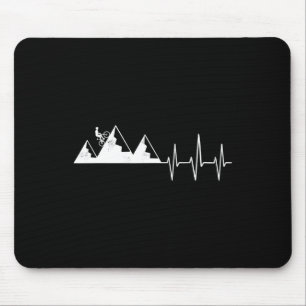 Mountain Bike Heartbeat Outfit Love Cycling Biker Mouse Pad