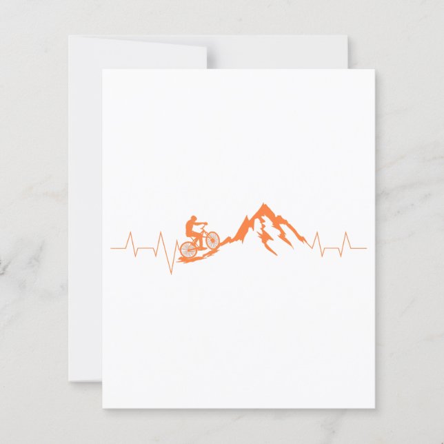 Mountain Bike Heartbeat Shirt  Cute Bike Heartbeat (Front)