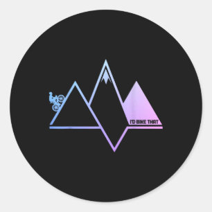 Mountain Bike I'd Bike That Mtb Enduro Biking Moun Classic Round Sticker