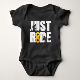 Mountain Bike Just Ride Biking MTB Biker Gift Baby Bodysuit