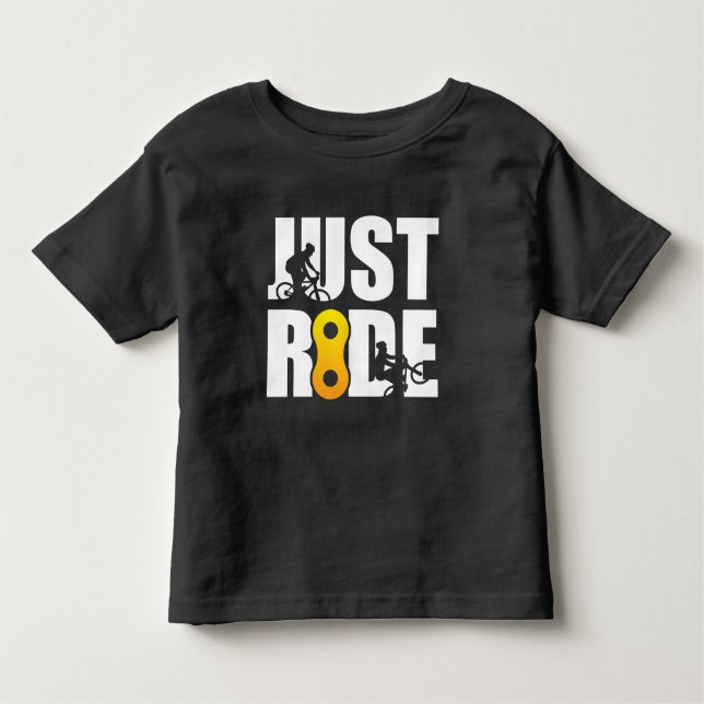 Mountain Bike Just Ride Biking MTB Biker Gift Toddler T-Shirt (Front)