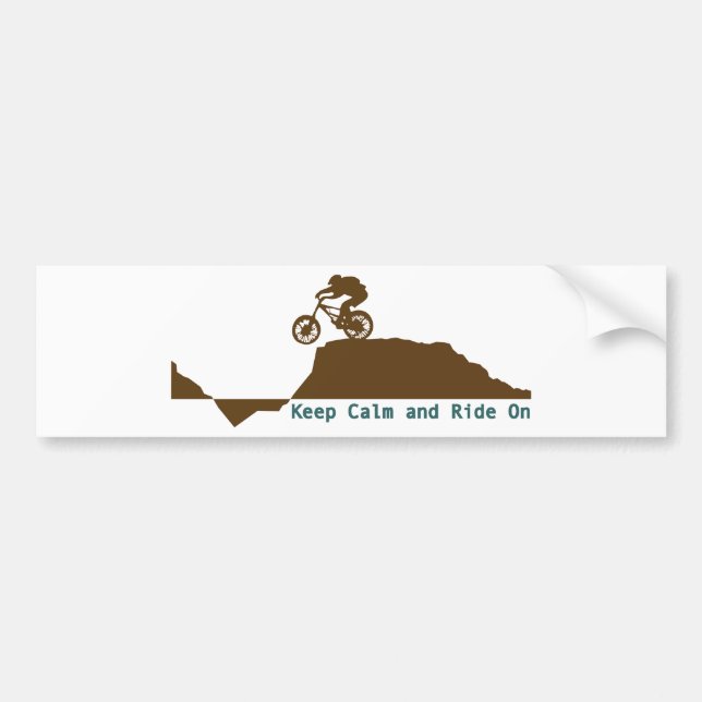 Mountain Bike - Keep Calm Bumper Sticker (Front)