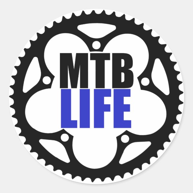 Mountain Bike Life Classic Round Sticker (Front)