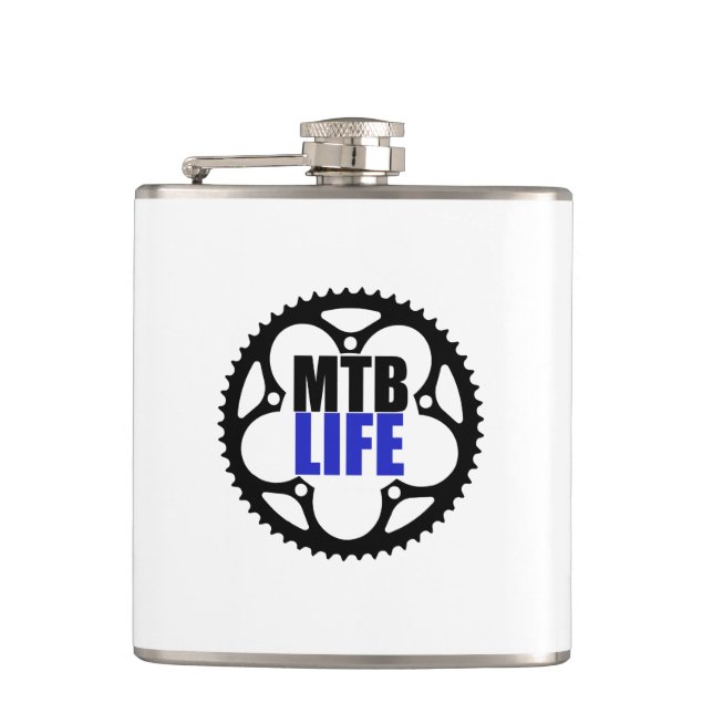 Mountain Bike Life Hip Flask (Front)