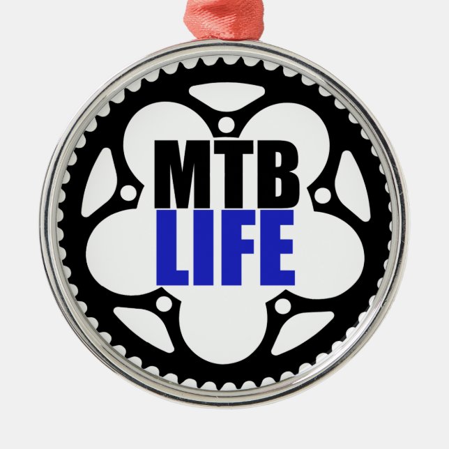 Mountain Bike Life Metal Tree Decoration (Front)