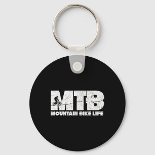 Mountain Bike Life Mtb Biking Cycling Bikers Cycli Key Ring