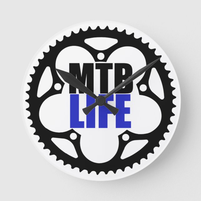 Mountain Bike Life Round Clock (Front)