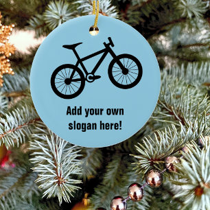 Mountain Bike Logo for trail and terrain cycling Ceramic Ornament