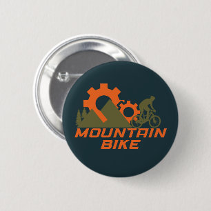 mountain bike lover 6 cm round badge