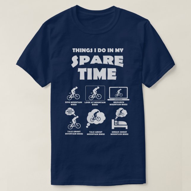 Mountain Bike Lovers Grandma Grandpa Mom Dad  T-Shirt (Design Front)