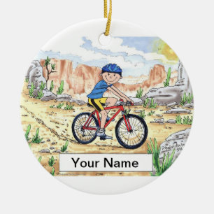 Mountain Bike - Male Ceramic Ornament